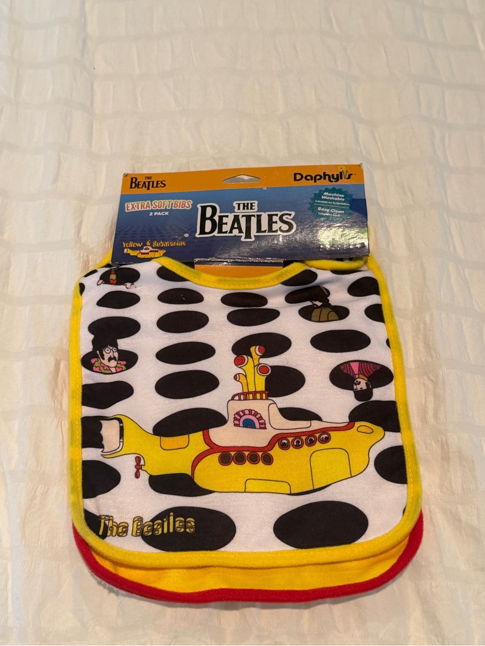 Beatles Yellow Submarine Baby Bib Set 2 Pack Daphyl’s NWT Licensed